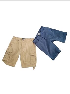 MEN'S Shorts Bundle Size 32 Cargo & Casual Summer Lot (2 Pairs)